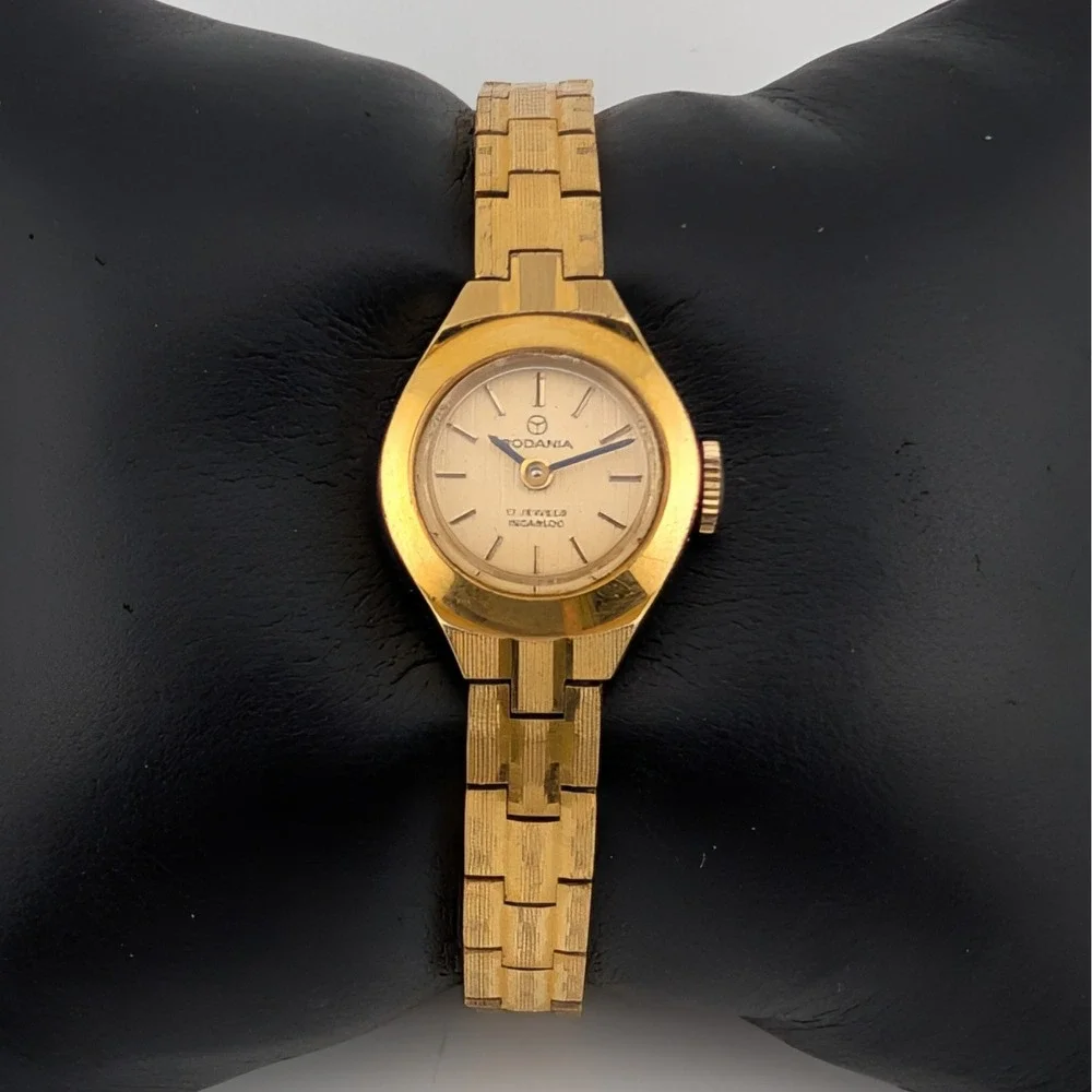 Vintage Rodania Swiss Manual Wind 17 Jewel Incabloc Gold Tone Petite Watch